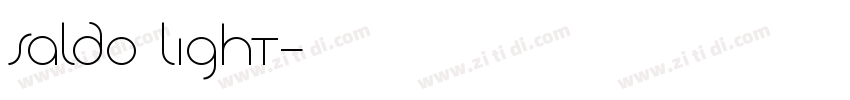 Saldo Light字体转换